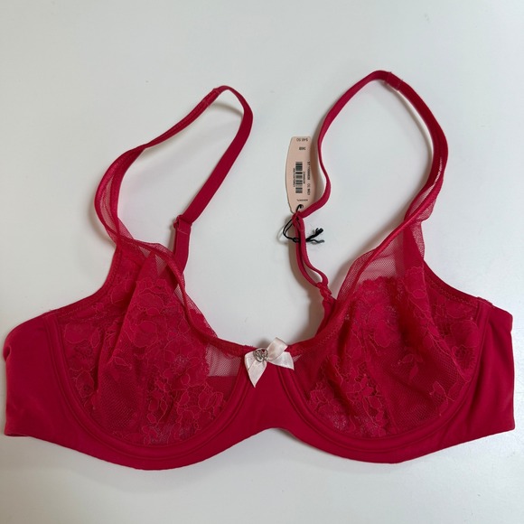 Victoria's Secret Other - Victoria's Secret Unlined Demi Bra Red Womens 36B Lace New!